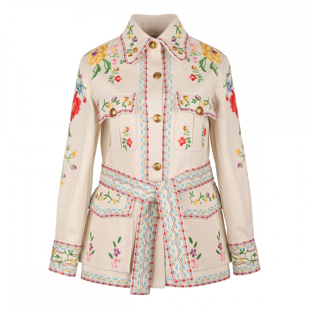 Embroidered denim jacket