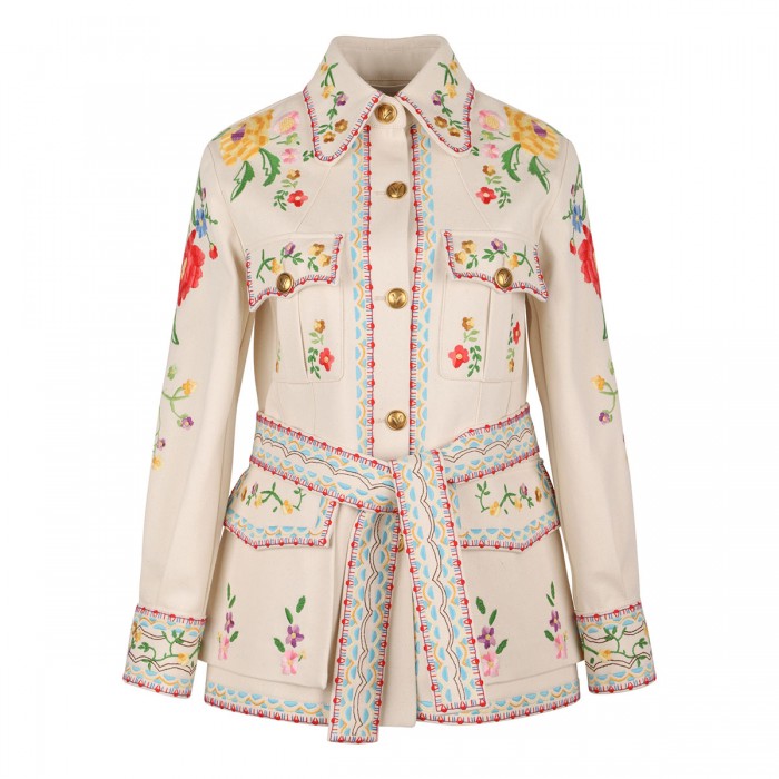 Embroidered denim jacket