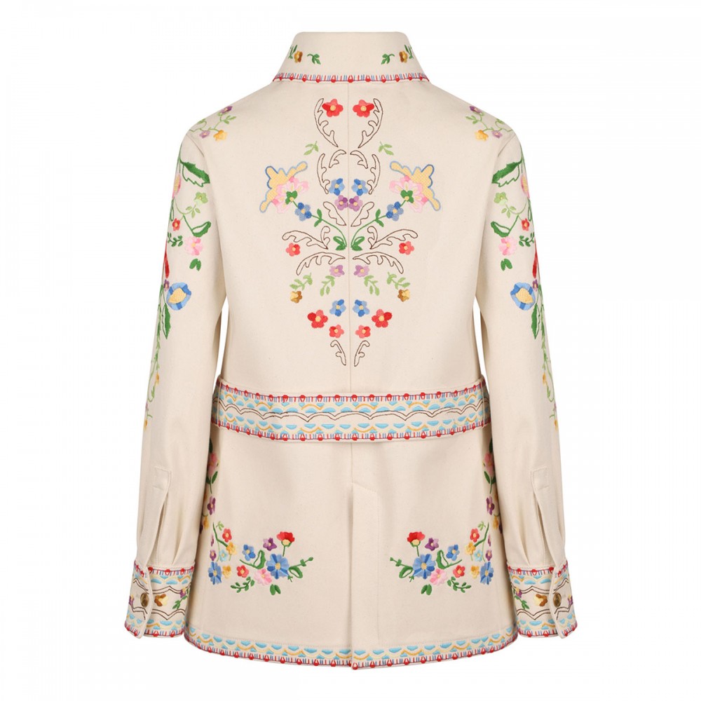 Embroidered denim jacket