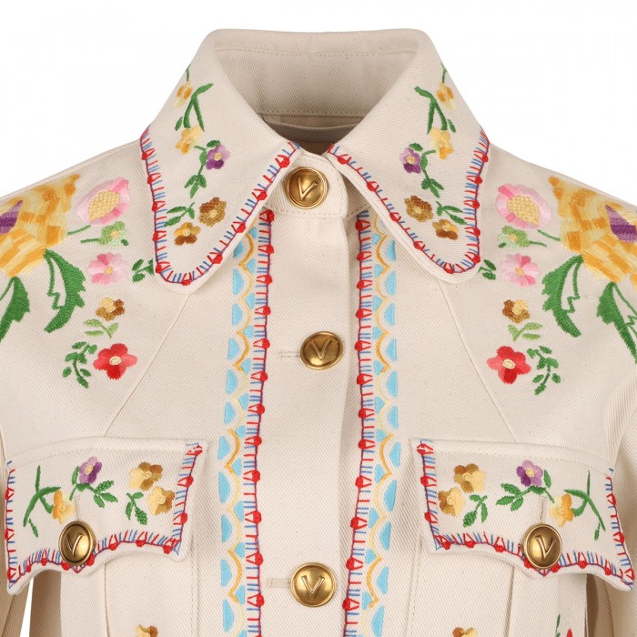 Embroidered denim jacket