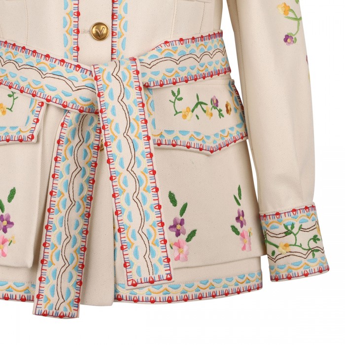 Embroidered denim jacket