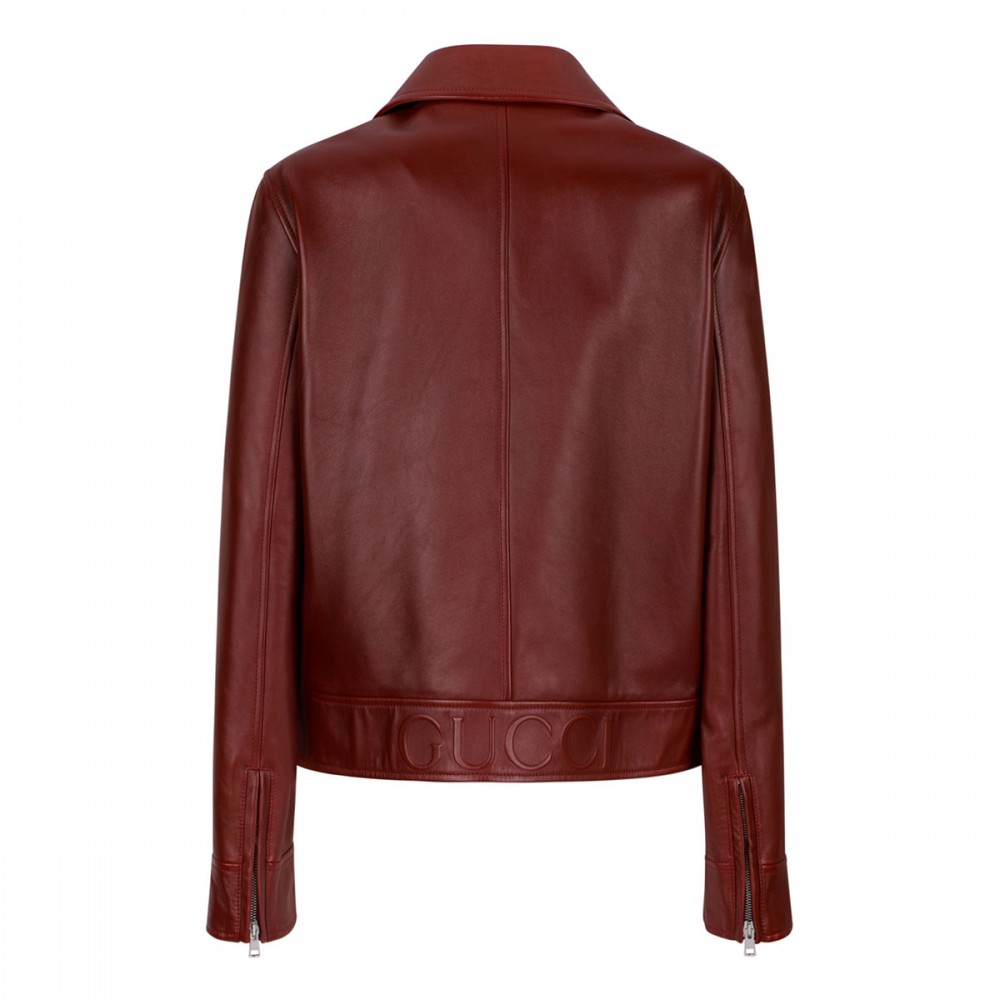 Leather biker jacket