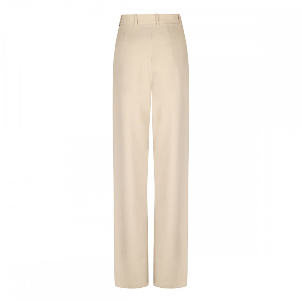 Beige light wool pants