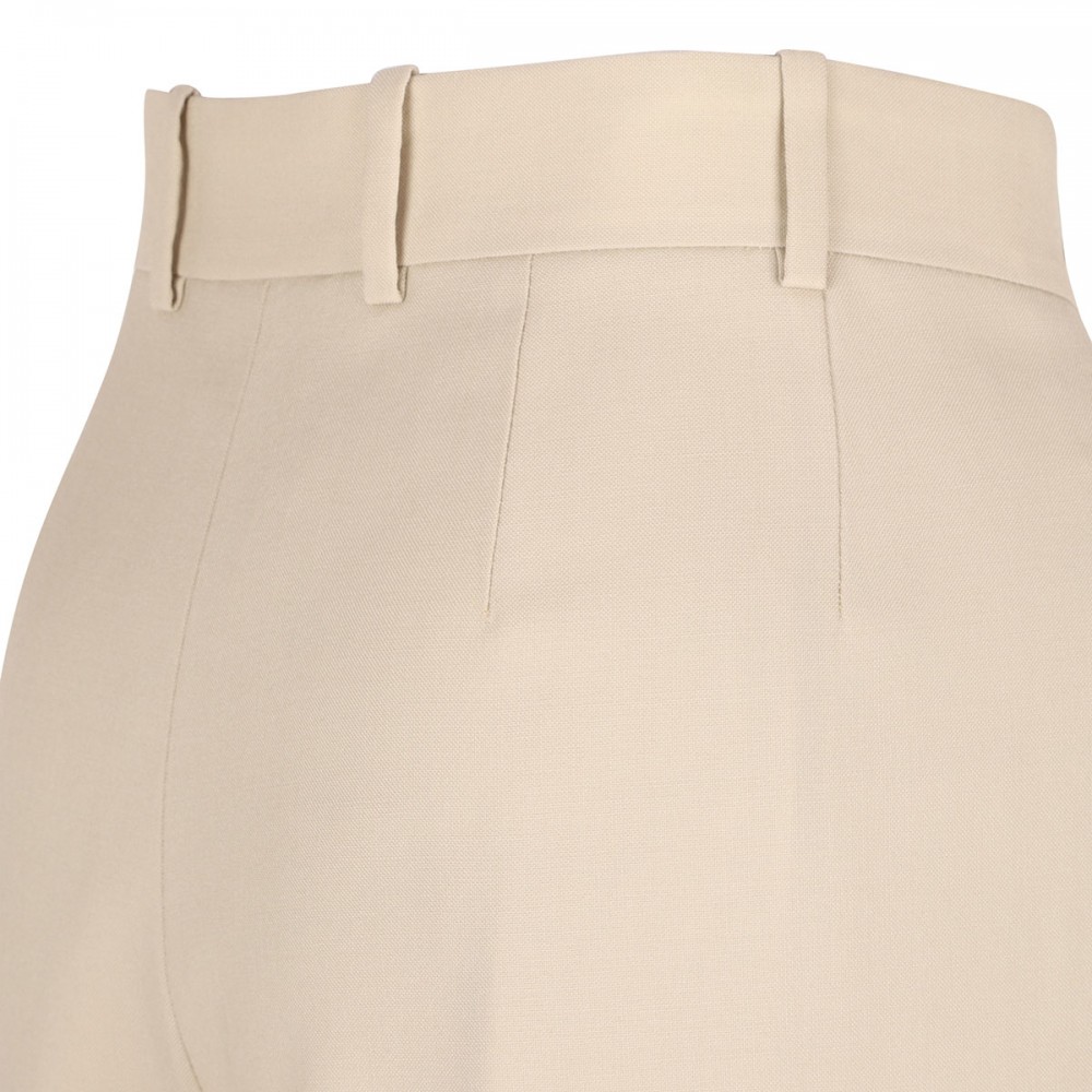 Beige light wool pants