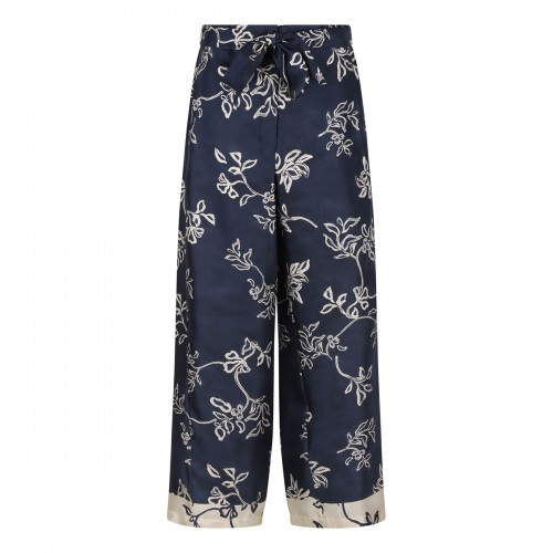 Printed silk pants