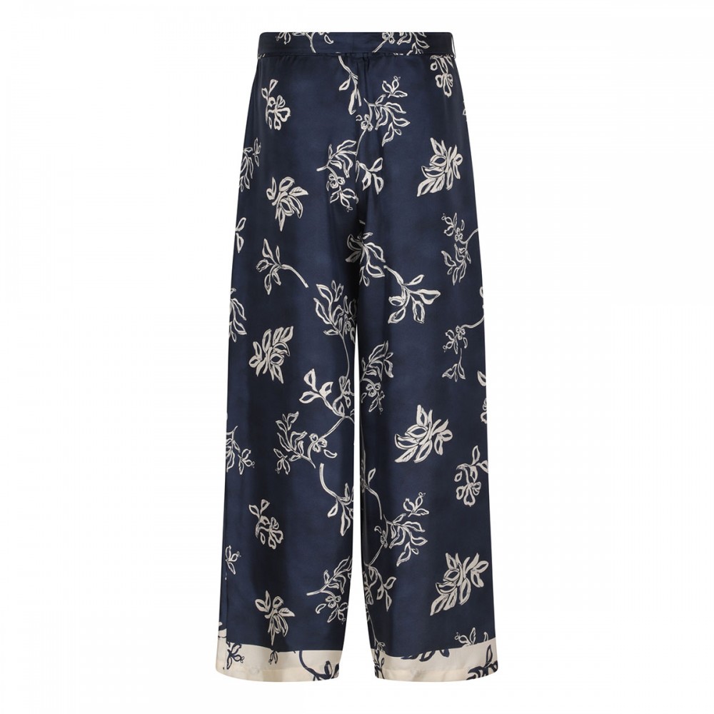 Printed silk pants