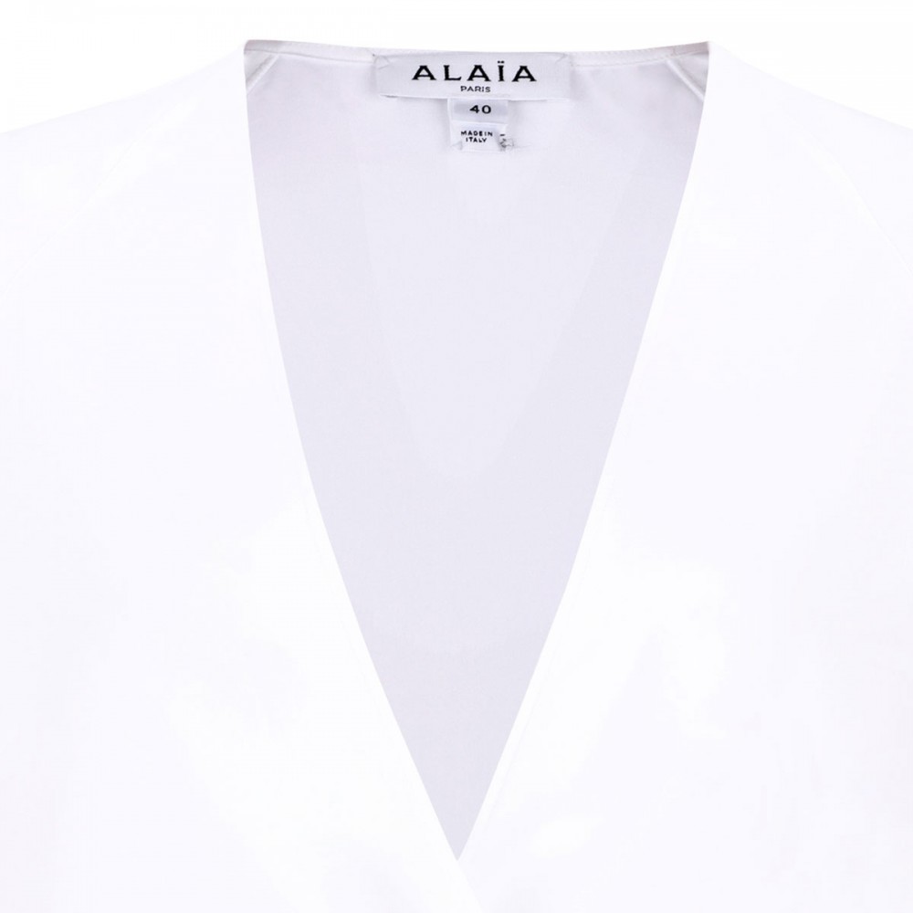 Flared poplin shirt