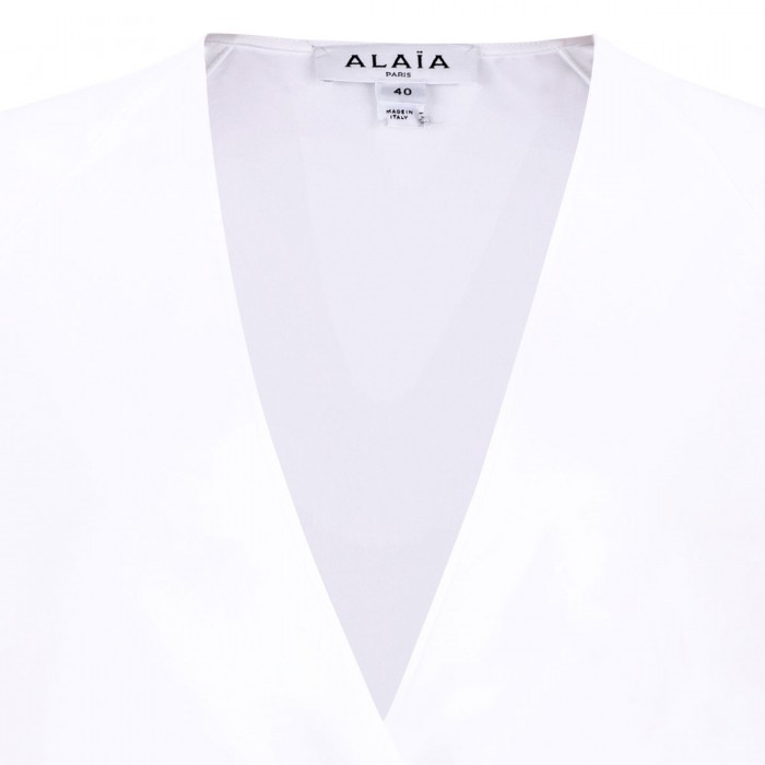 Flared poplin shirt