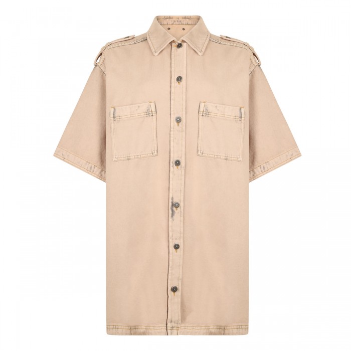 Oversized denim shirt