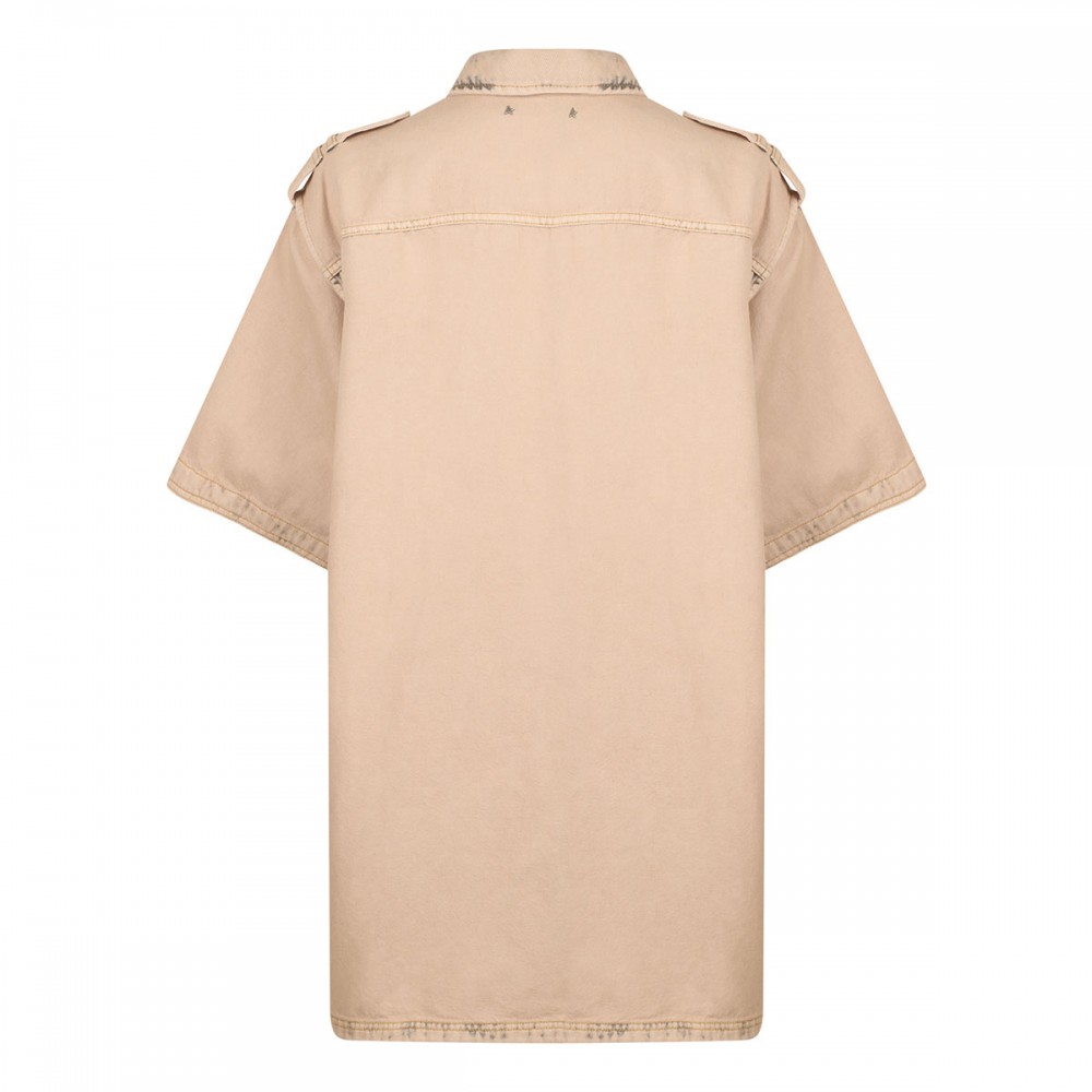 Oversized denim shirt