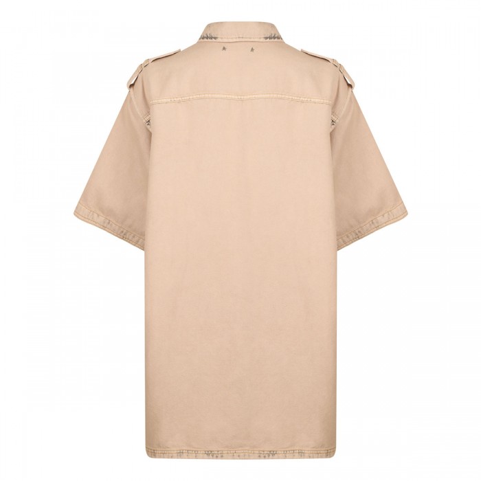 Oversized denim shirt