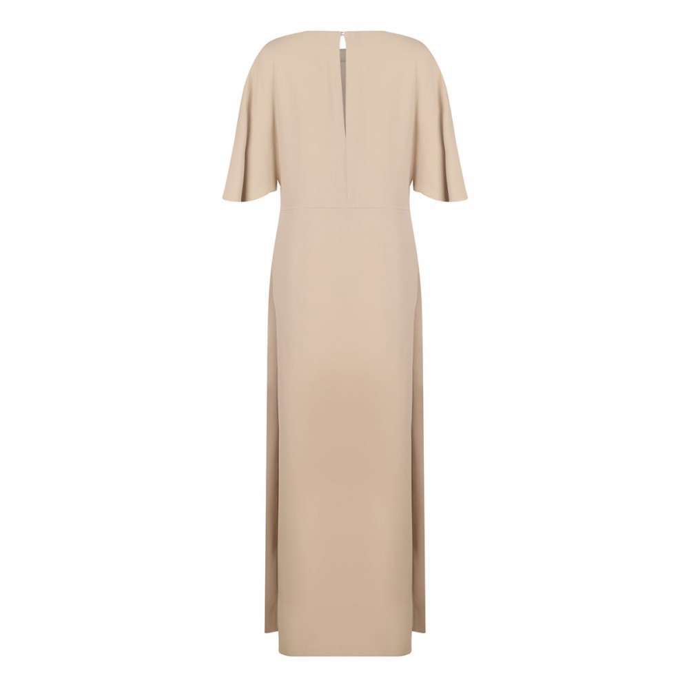 Sand hue cady long dress
