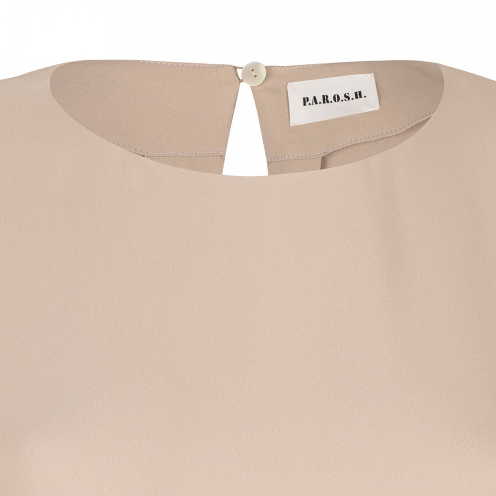 Sand hue cady long dress