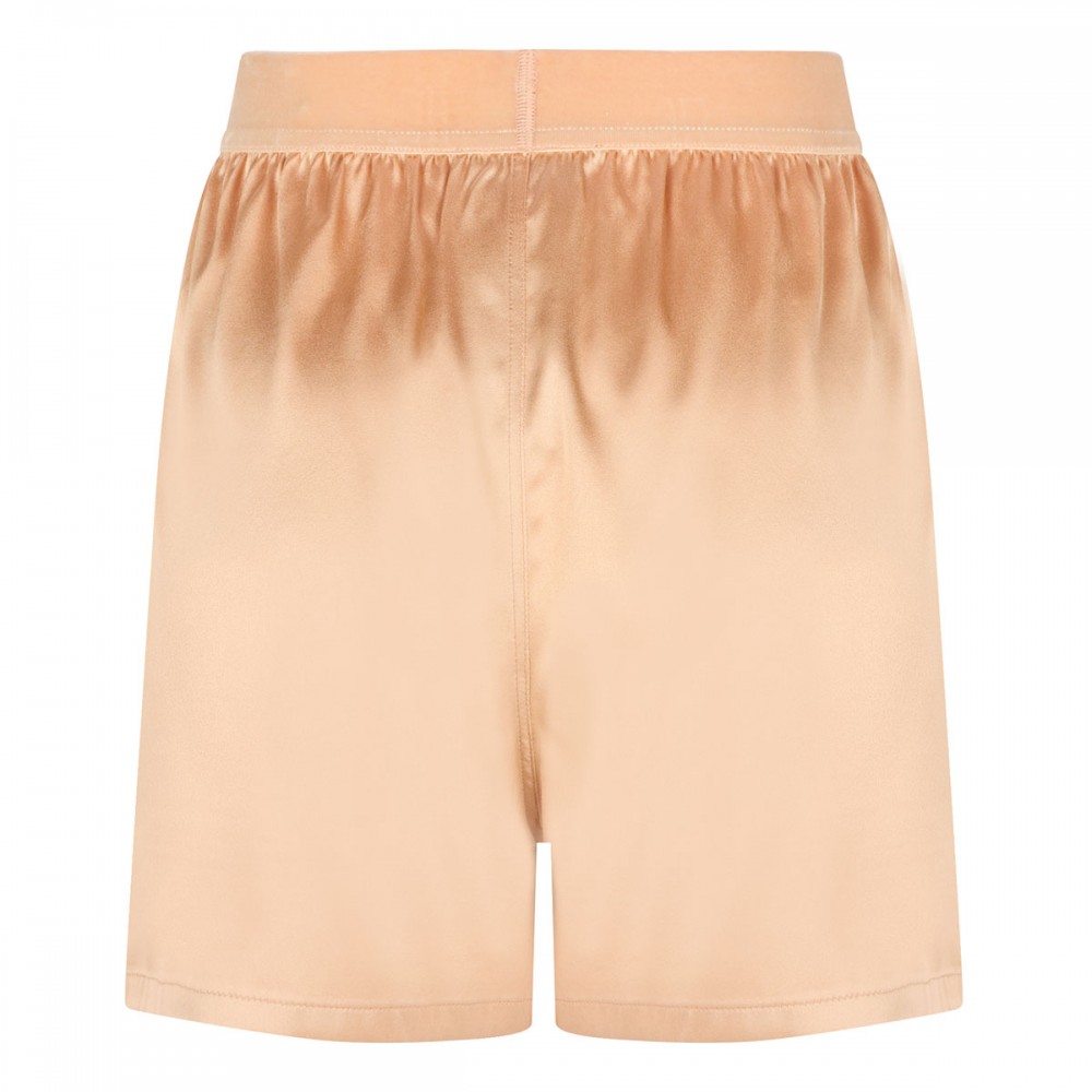 Pale beige silk satin boxer shorts