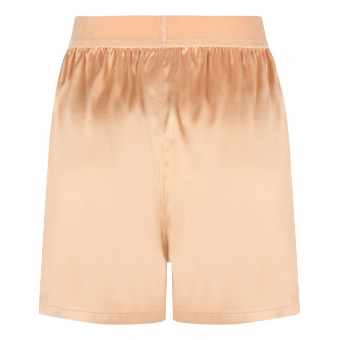 Pale beige silk satin boxer shorts