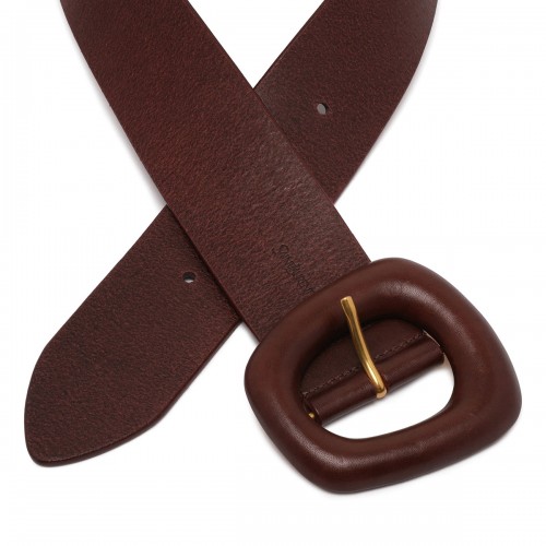 Prune hue leather belt 2
