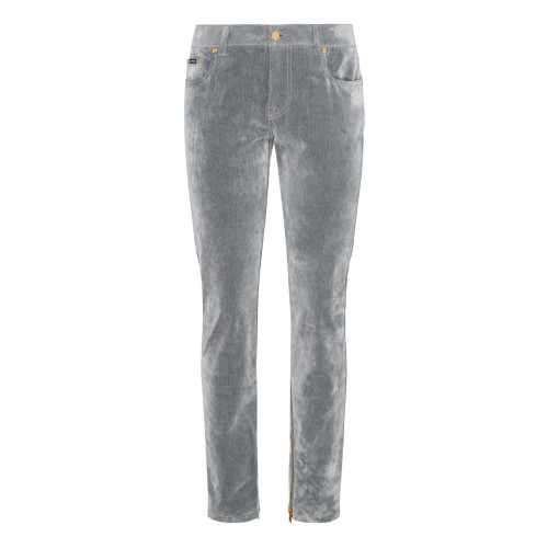 Stone washed flock denim...