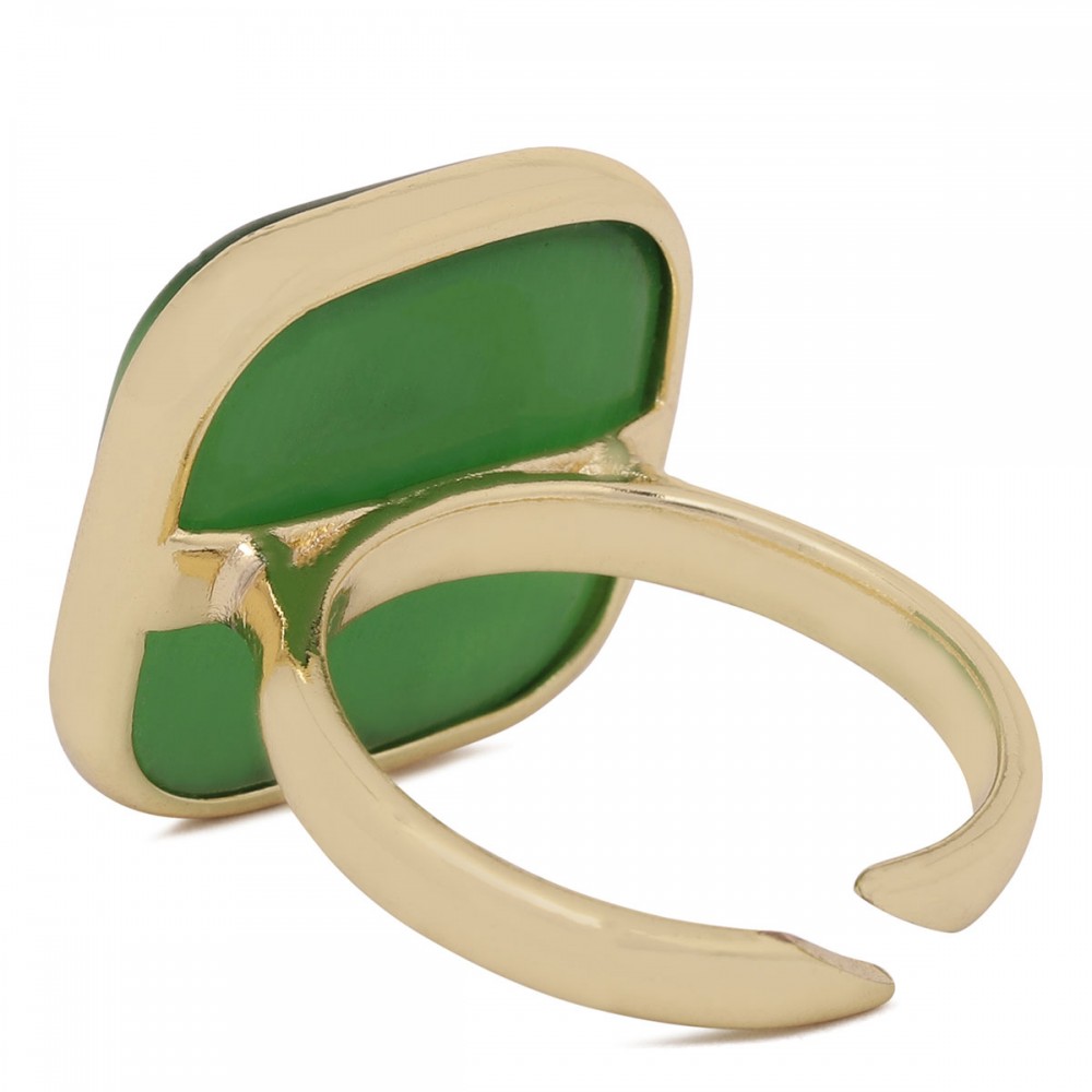 Square green ring