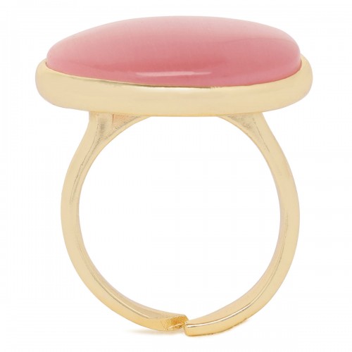 Oval pink ring