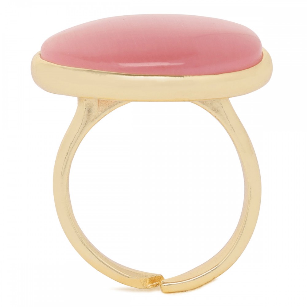 Oval pink ring