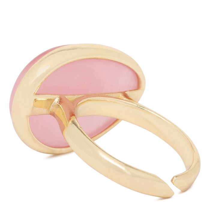 Oval pink ring