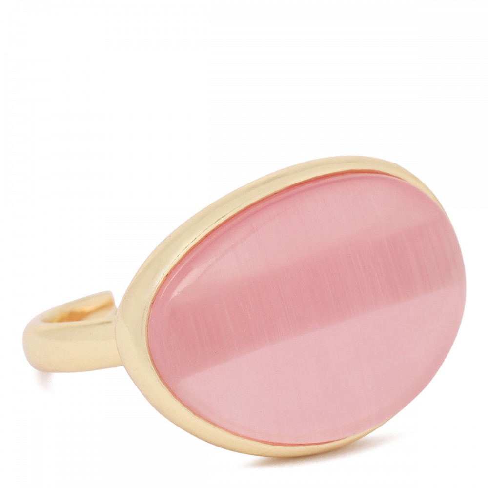 Oval pink ring