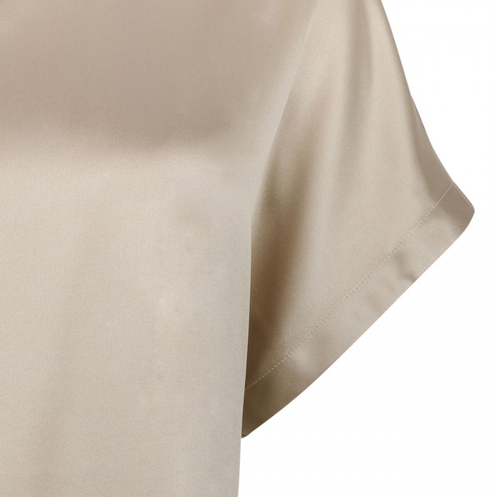 Sand hue silk top
