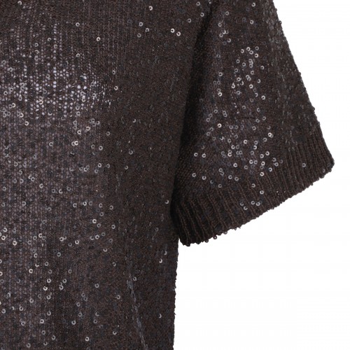 Sequins knit polo shirt 2