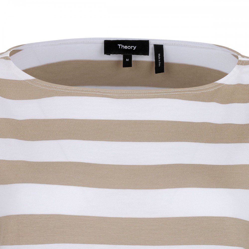 Boat neck striped top