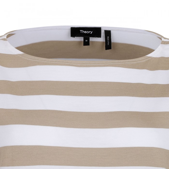 Boat neck striped top