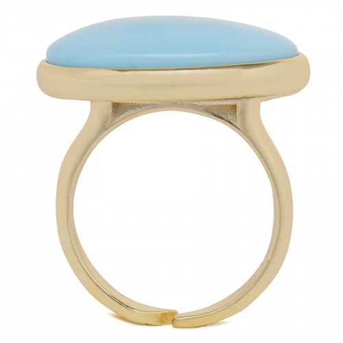 Oval turquoise ring