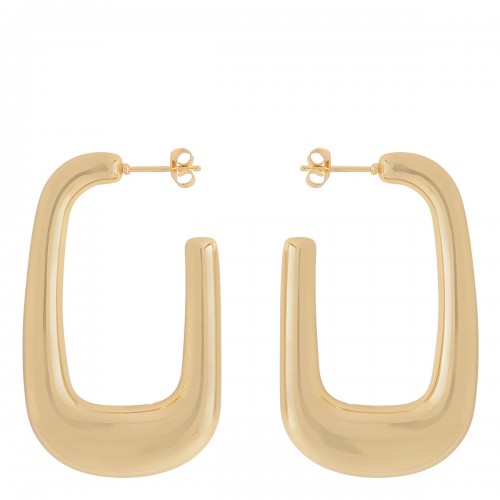 Golden brass earrings
