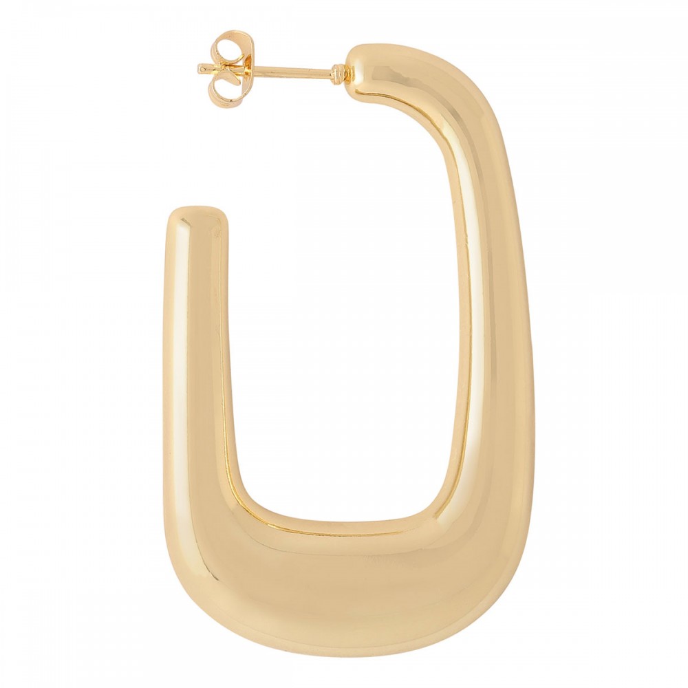 Golden brass earrings