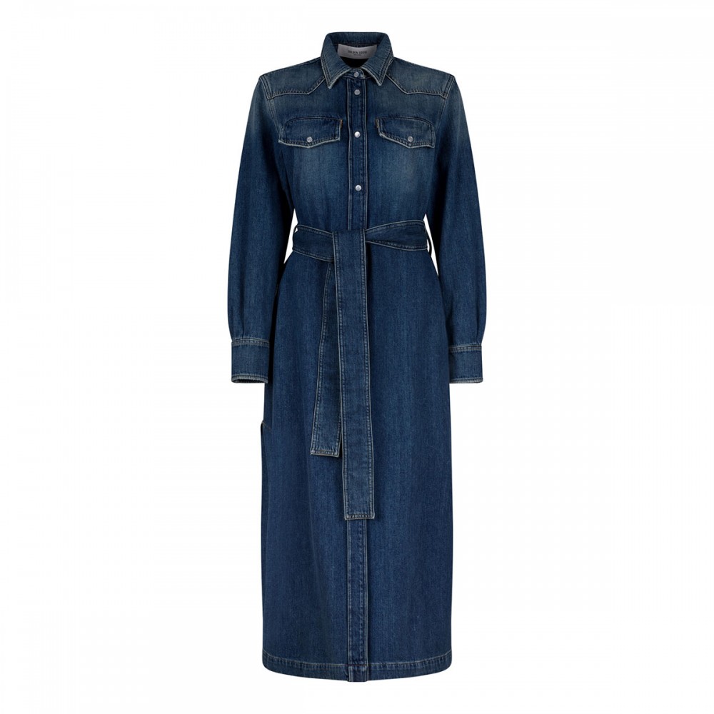 Denim shirt dress
