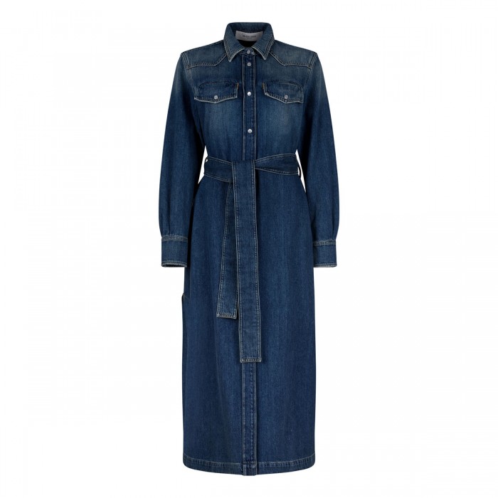 Denim shirt dress