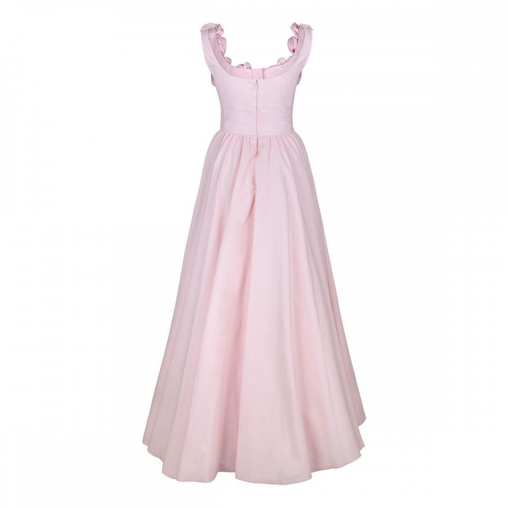 Pale rose poplin maxi skirt