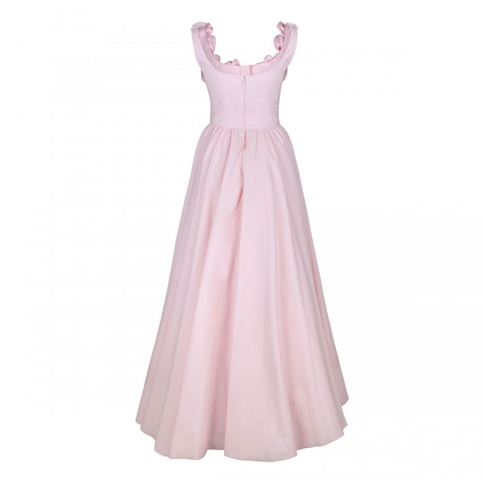 Pale rose poplin maxi skirt