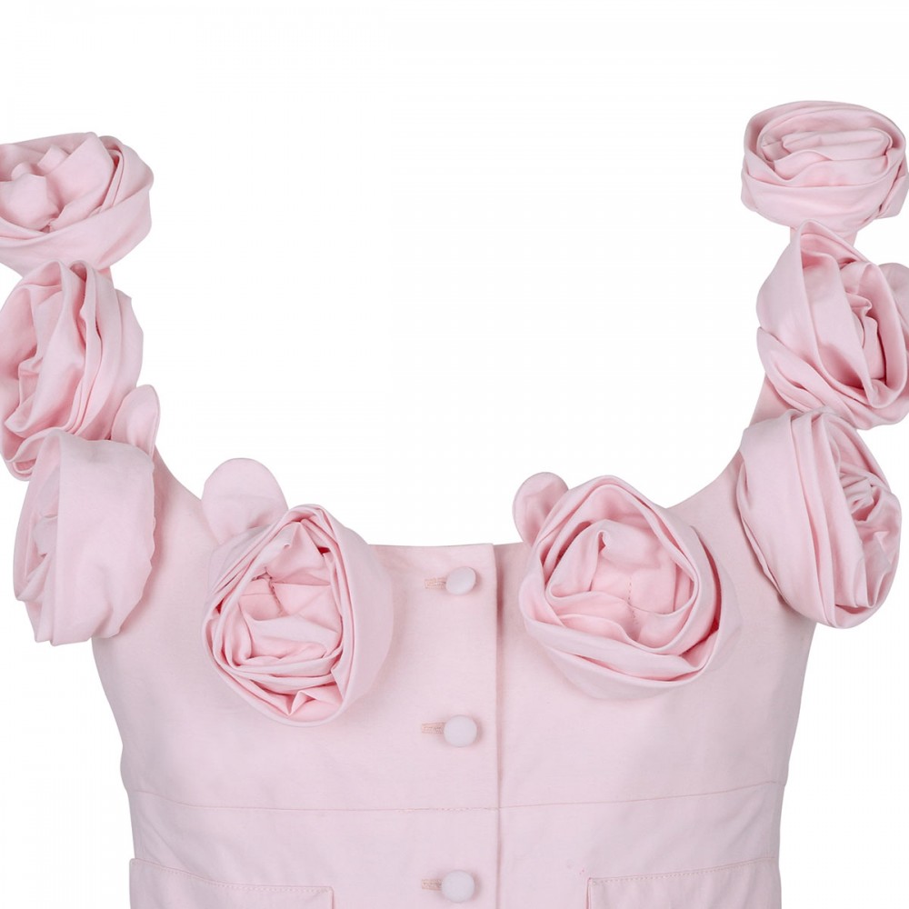 Pale rose poplin maxi skirt