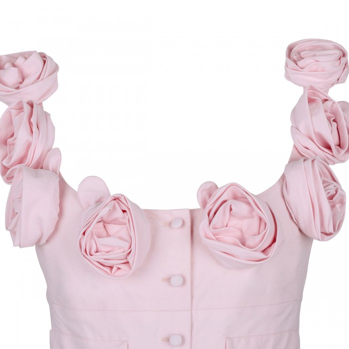 Pale rose poplin maxi skirt