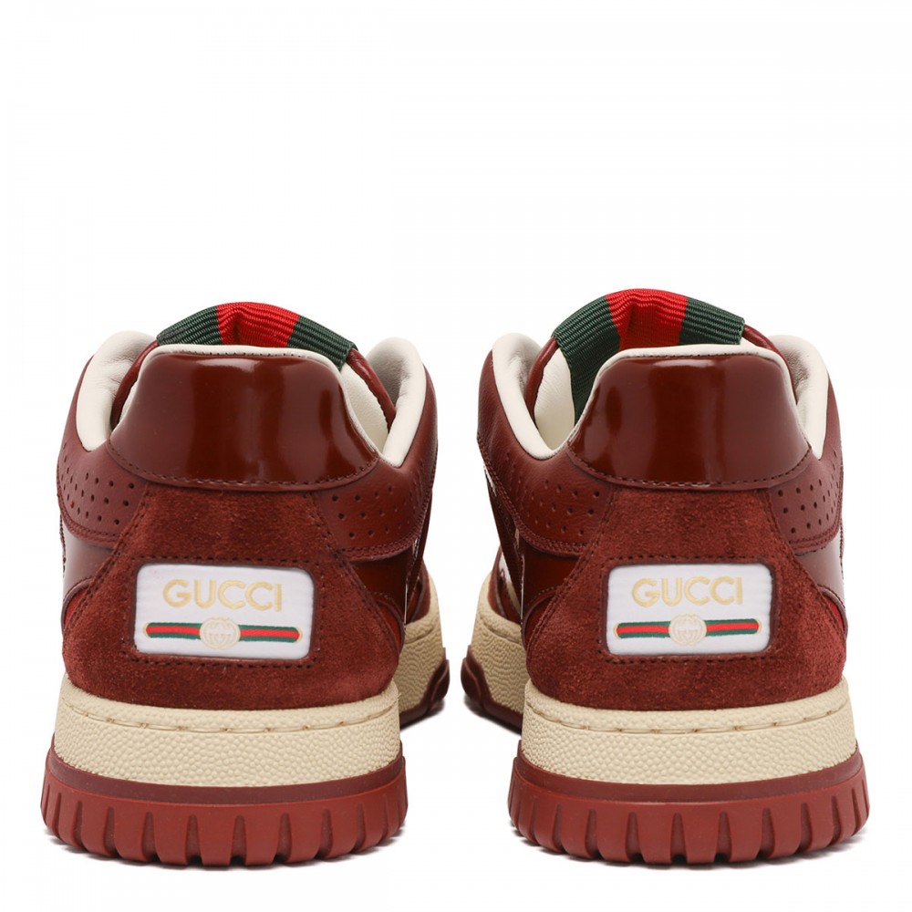 Re-Web canvas and leather sneakers