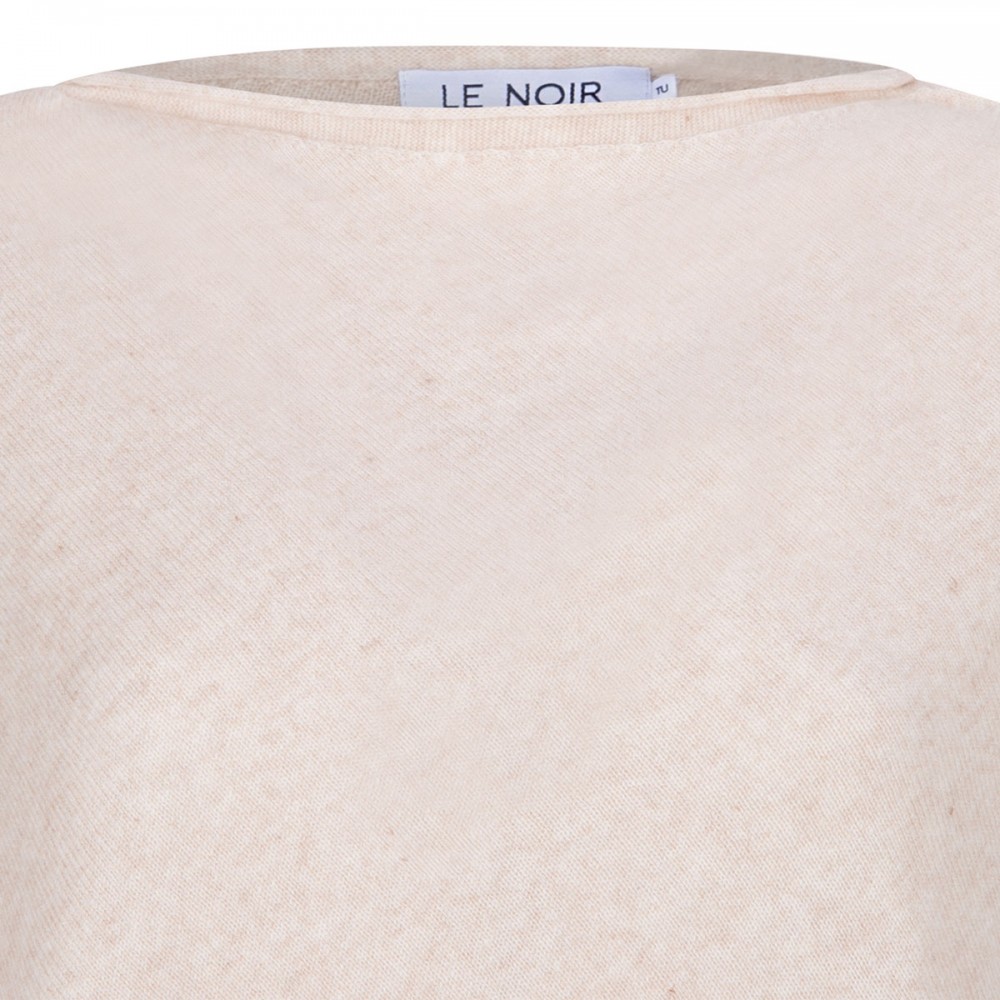 Auguste beige cashmere poncho