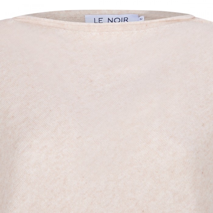 Auguste beige cashmere poncho
