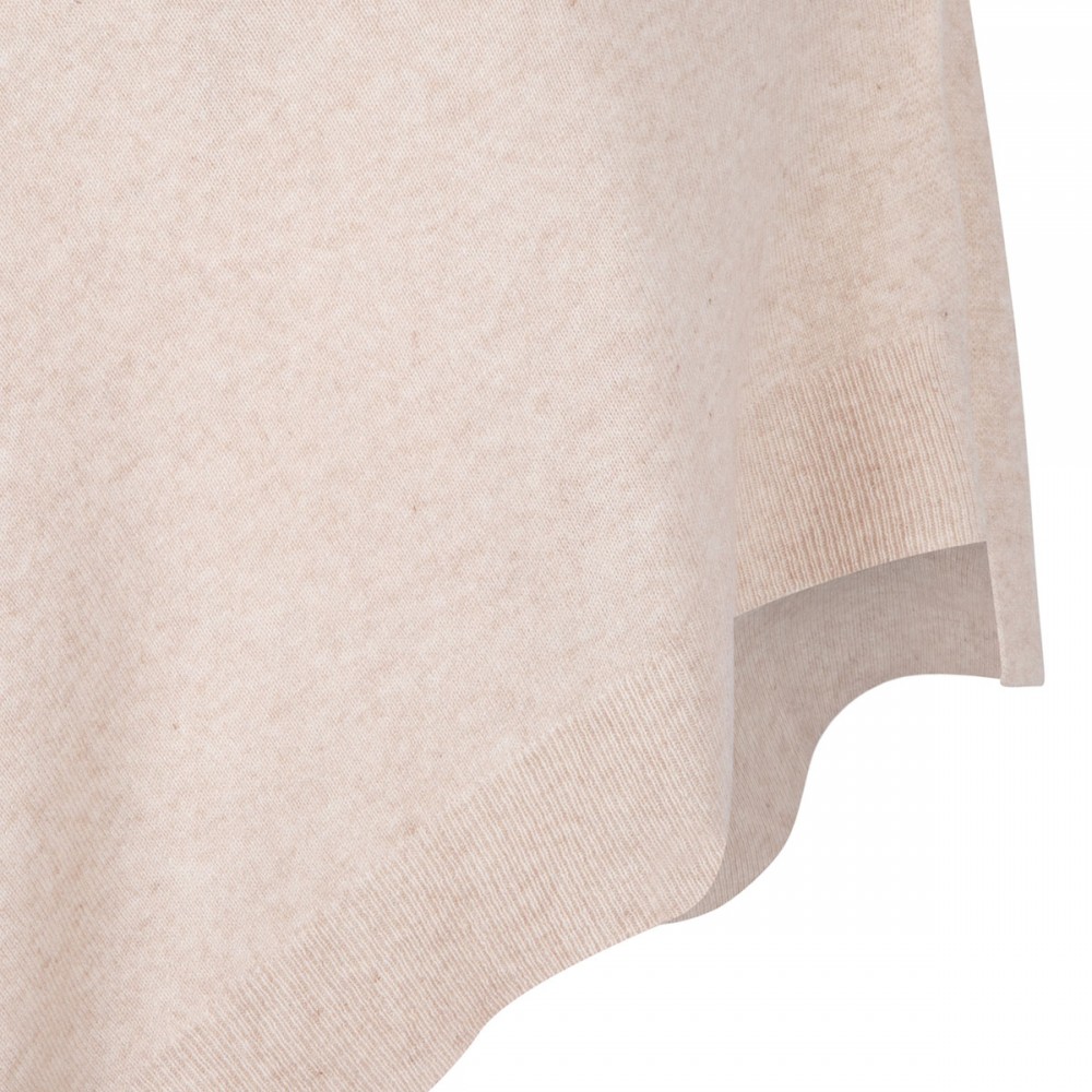 Auguste beige cashmere poncho