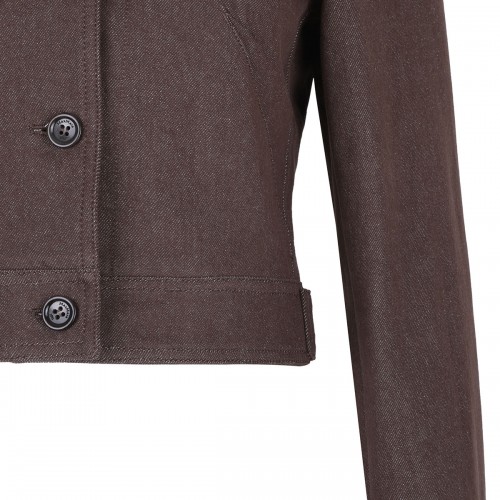 Denim-effect cropped jacket 2