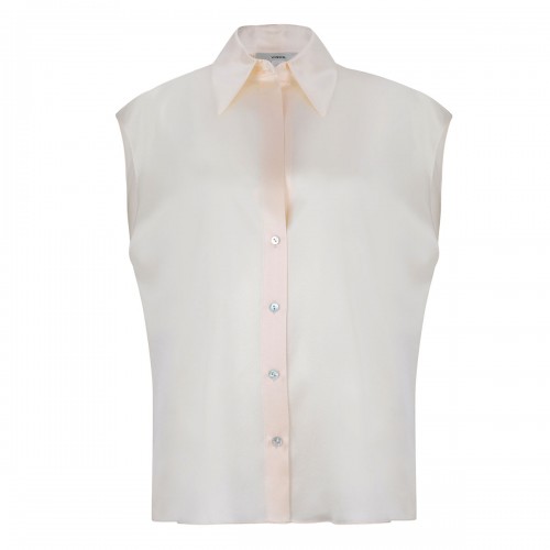 Chiffon-hue silk blouse