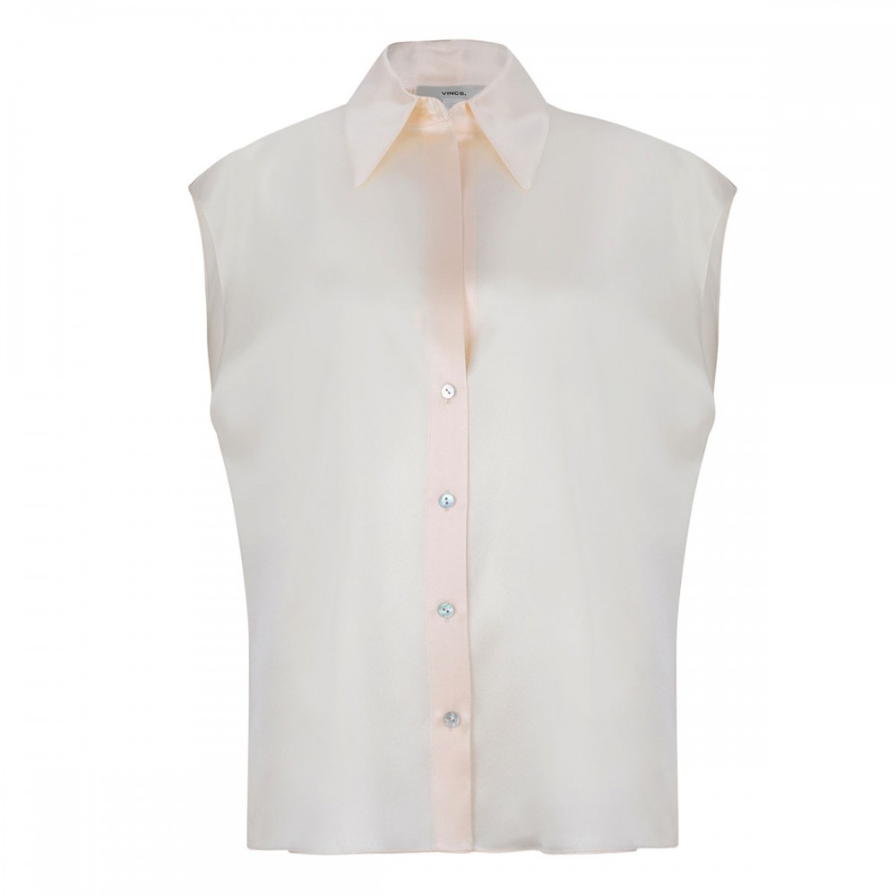 Chiffon-hue silk blouse