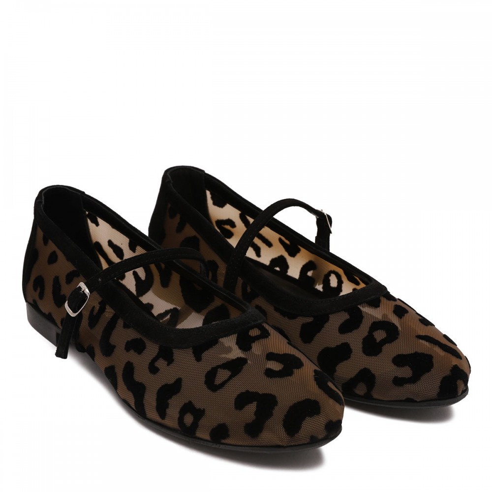 Zante leopard ballerinas