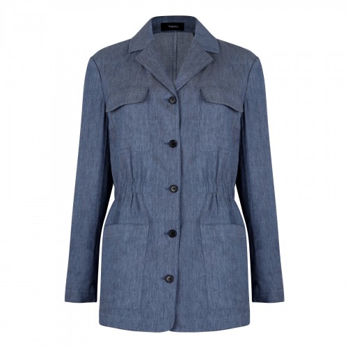 Cinched denim jacket