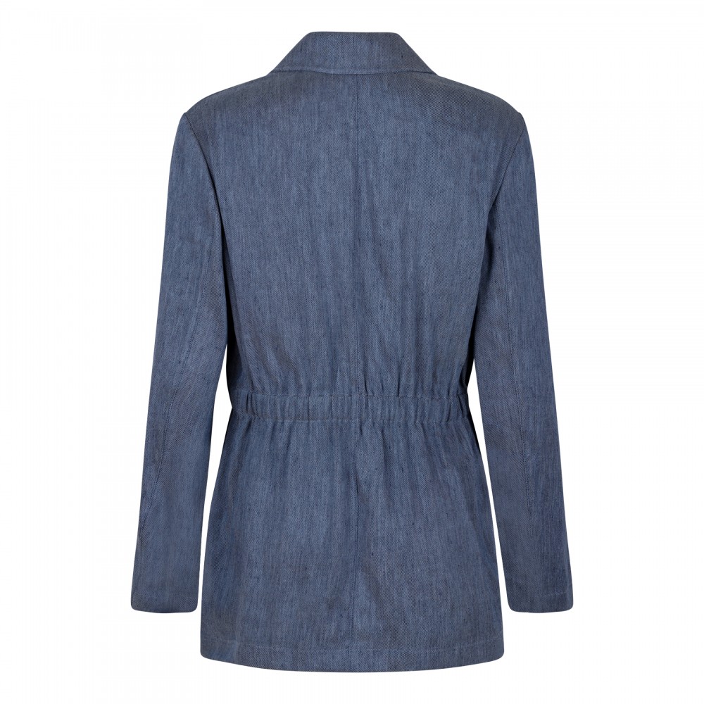 Cinched denim jacket