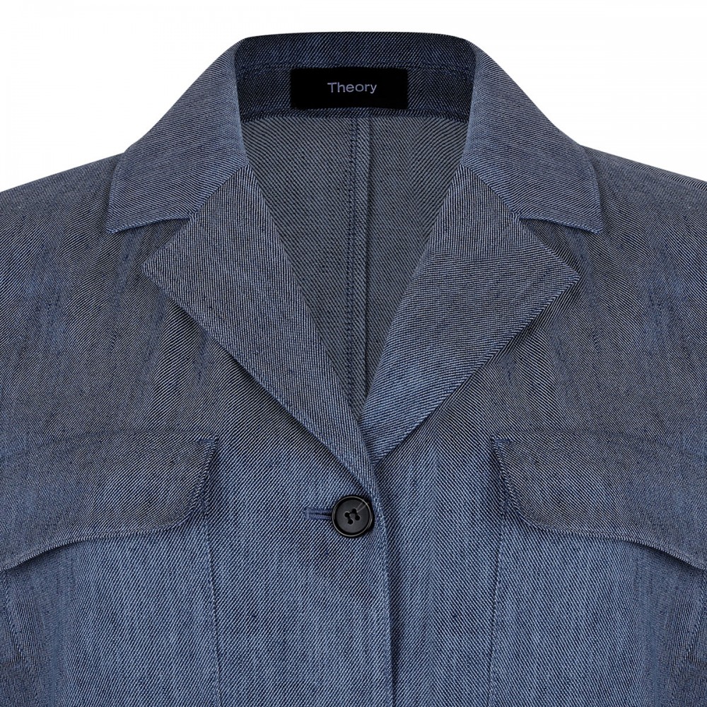 Cinched denim jacket